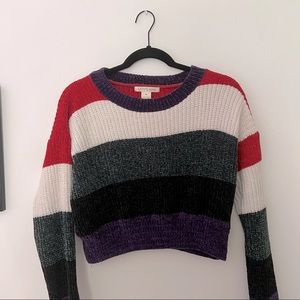 striped cropped sweater